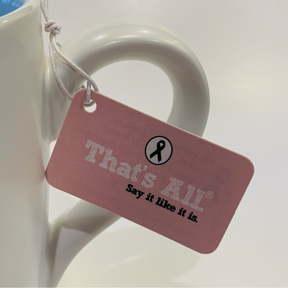 White Ceramic That’s All Mug On My Birthday Drip 16oz NWT - Picture 4 of 10